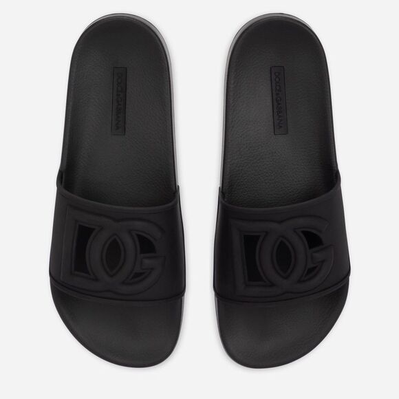 Dolce & Gabbana Rubber beachwear sliders with DG logo, New, Size 35 - Picture 15 of 15
